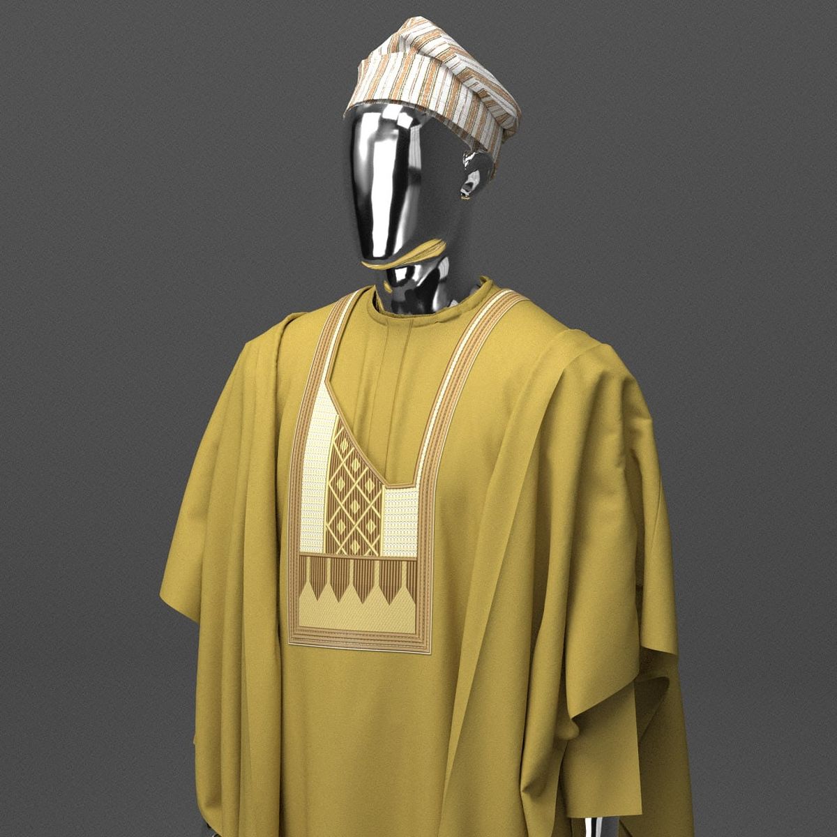 Model in luxury VP Styles Kaftan